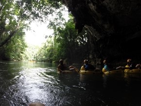 Accessible cave tubing in Belize