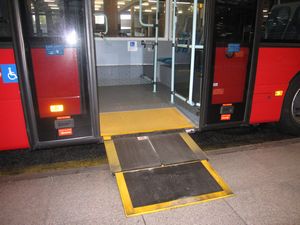 99% of busses have ramps that extend