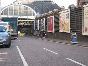 This is the inclined street leaving Paddington station to get to the bus stop.