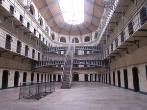 Kilmanhaim jail played a key part in the history of Ireland and is definitely worth a visit.  Visits are only by guided tour which is not accessible.  A staff member can bring you on a private accessible guided tour.