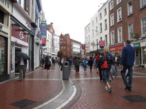 Grafton Street is an outdoor shopping area that is easy to get around.  Most of the shops have step-free wheelchair access.