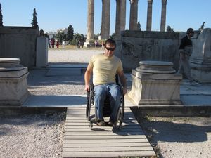 Me on the first of the two ramps near the ruins.