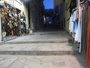 A few streets within a couple hundred meters north of the Acropolis are steep and have steps.