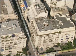 Aerial photo showing the location of the Museum of Cycladic Art.