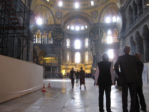 The inside of the building has a smooth floor.