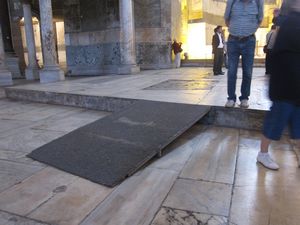 Ramps exist in several parts of the Hagia Sophia enabling wheelchair tourists to visit.