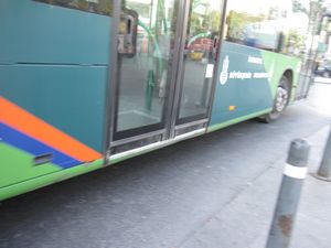 Some busses have extendable ramps but I didn't see very many.