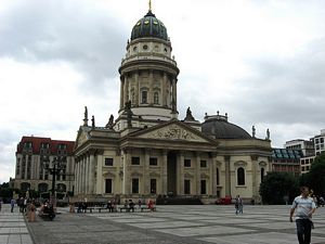 The German Cathedral is the southernmost of the twin churches on Gengarmenmarkt square and contains exhibits on the German parliament.