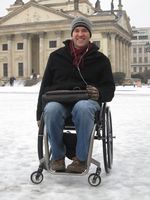 wheelchair on snow