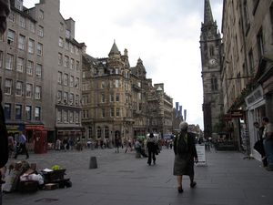 5 star smooth pavement on the Royal Mile in Edinburgh.