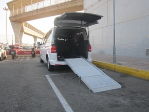 Van with wheelchair ramp