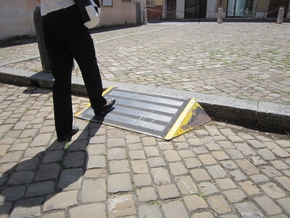 wheelchair accessible entrance at the Basilica of Sant'Apollinare Nuovo