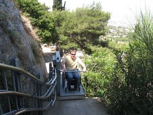 Pic of the stair climber to get up to the elevator.