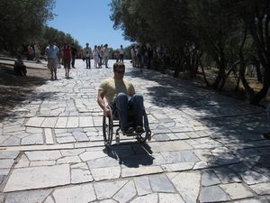 Cobblestones leaving the Acropolis.